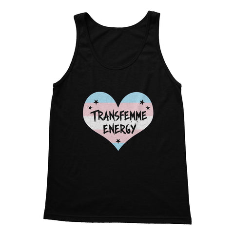 Transfemme Energy Trans Transgender Pride Heart Tank Top