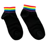 Rainbow Socks LGBTQ Pride Black Or White Trainer Socks