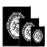 The Queen Gothic Crowned Skull Cameo Fine Art Print