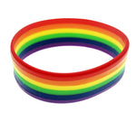 LGBTQ Gay Pride Rainbow Flag Wristband Horizontal Thick Lesbian Trans Bisexual