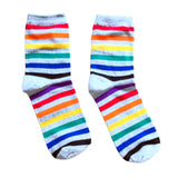LGBTQ Pride Rainbow Striped Super Soft Socks Stripy