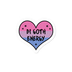 Bi Goth Energy LGBTQ Punk Bisexual Pride Heart Sticker