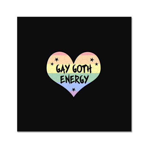 Gay Goth Energy LGBTQ Punk Pride Heart Fine Art Print