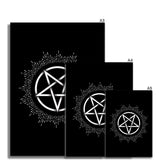 Glowing Pentagram Gothic Fine Art Print