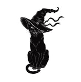 Witches Black Cat Hissing Matte Vinyl Sticker