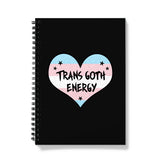 Trans Goth Energy LGBTQ Punk Transgender Pride Heart Notebook
