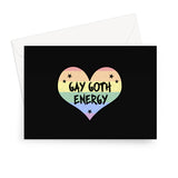 Gay Goth Energy LGBTQ Punk Pride Heart Greeting Card