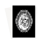 The Queen Gothic Crowned Skull Cameo Greeting Card