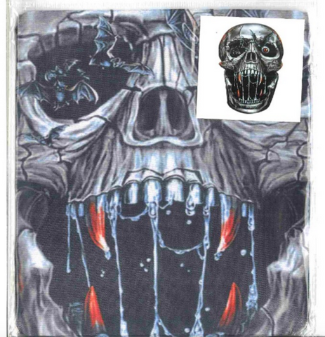 Snarling Skull Skeleton Face Full Face Overhead Mesh Mask