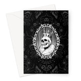 The King Crowned Skull Cameo Patterned Greeting Card