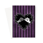 A Promise to the Dead Purple Patterned Greeting Card