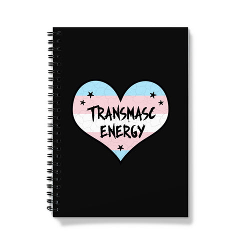 Transmasc Energy Trans Transgender Pride Heart Notebook