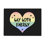 Gay Goth Energy LGBTQ Punk Pride Heart Glass Chopping Board