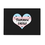 Transmasc Energy Trans Transgender Pride Heart Glass Chopping Board