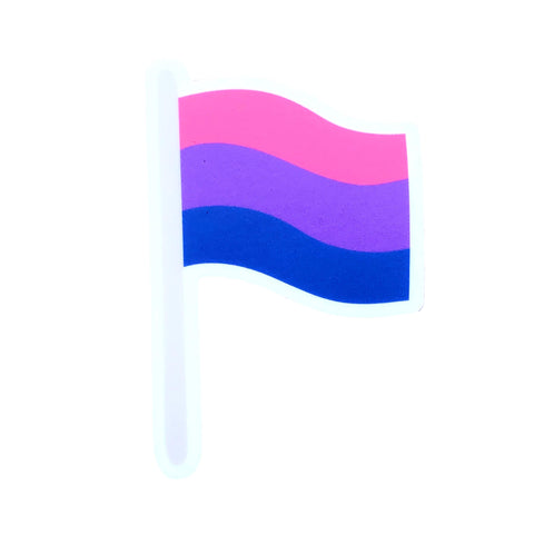 Bisexual LGBTQ Bi Pride Cute Flag Matte Vinyl Sticker