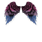 Spread Your Wings Bi Pride Kiss Cut Sticker