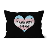 Trans Goth Energy LGBTQ Punk Transgender Pride Heart Cushion