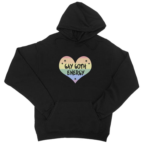 Gay Goth Energy LGBTQ Punk Pride Heart Hoodie