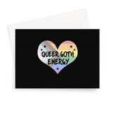 Queer Goth Energy LGBTQ Punk Pride Heart Greeting Card