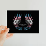 Trans Spread Your Wings Pride Flag Classic Postcard
