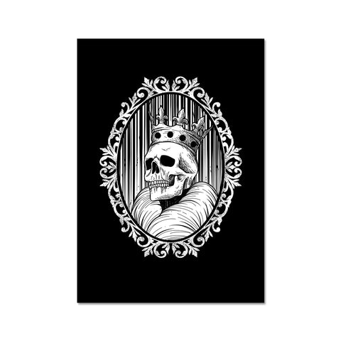 The King Gothic Crowned Skull Cameo Fine Art Print