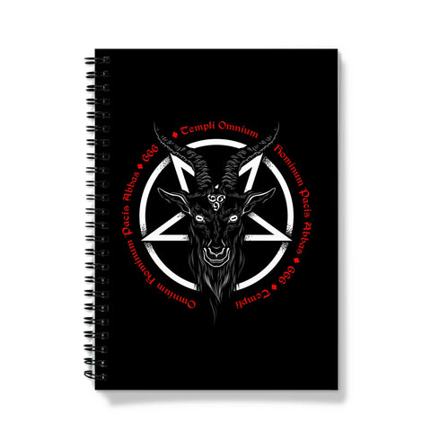Baphomet 666 Goat Pentagram Notebook