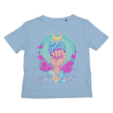 Fight Like A Girl Polka Dot Blue Crystals Kids T-Shirt