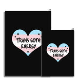 Trans Goth Energy LGBTQ Punk Transgender Pride Heart Fine Art Print