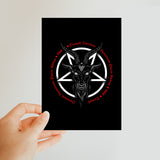 Baphomet 666 Goat Pentagram Classic Postcard