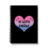 Bi Goth Energy LGBTQ Punk Bisexual Pride Heart Notebook