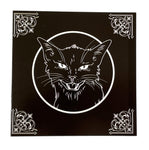 Witches Black Cat Hissing Greetings Card 6”x6”