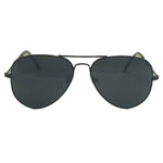 Classic Black Metal Sunglasses Black Frames Black Lenses UV Protection