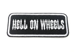Hell On Wheels Biker Goth Motorbike Fabric Iron On Patch