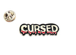 Cursed Blood Silver Chrome & Black Enamel Pin Badge