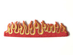 Flames Fire Flaming Embroidered Fabric Iron On Patch