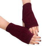 Thick Knit  Fingerless Warm Winter Gloves Mittens 16 Vibrant Colours
