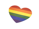 10 x LGBTQ+ Pride Gay Lesbian Bisexual Transgender Rainbow Flag Heart Stickers