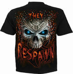 Spiral Direct RESPAWN Gamers Never Die Skeleton Grim Reaper Gaming T-shirt