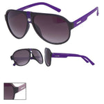Black Sunglasses With Purple Colour Arms and Bridge Detail UV Protection