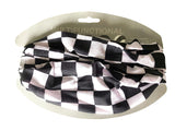 Black and White Checked Checkered Face Mask Scarf 12 in 1 Multifunctional Headwe