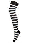 White & Black Over The Knee Socks Long Socks