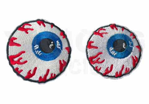 Eyeball Bloodshot Blue Eye Bloody Bleeding Fabric Iron On Patch Embroidered Badg
