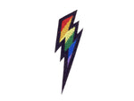 Pride LGBTQ Flag Rainbow Lightning Bolt Fabric Iron On Patch