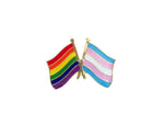LGBTQ Pride Gay Transgender Lesbian Flags Equality Gold Enamel Pin Badge