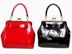 Banned Apparel American Vintage Retro 50's Rockabilly Shiny Gloss Bow Handbag