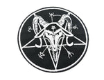 Goat Baphomet Devil Pentagram Satanic Symbol Fabric Iron on Patch