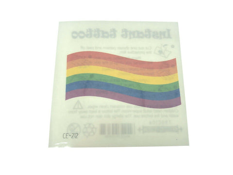5 X LGBTQ Gay Pride Rainbow Flag Temporary Tattoo Lesbian Trans Bi 5cm X 2.5cm