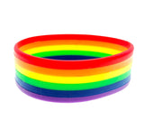 LGBTQ Gay Pride Rainbow Flag Wristband Horizontal Thick Lesbian Trans Bisexual