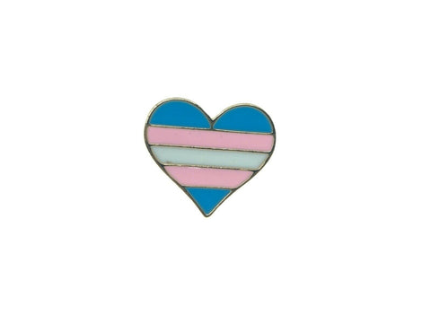 Transgender Trans Pride Flag Heart Love Badge Brooch LGBTQ Lesbian