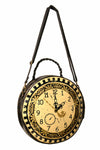 Banned Apparel Steampunk Clock Circular Round Handbag
